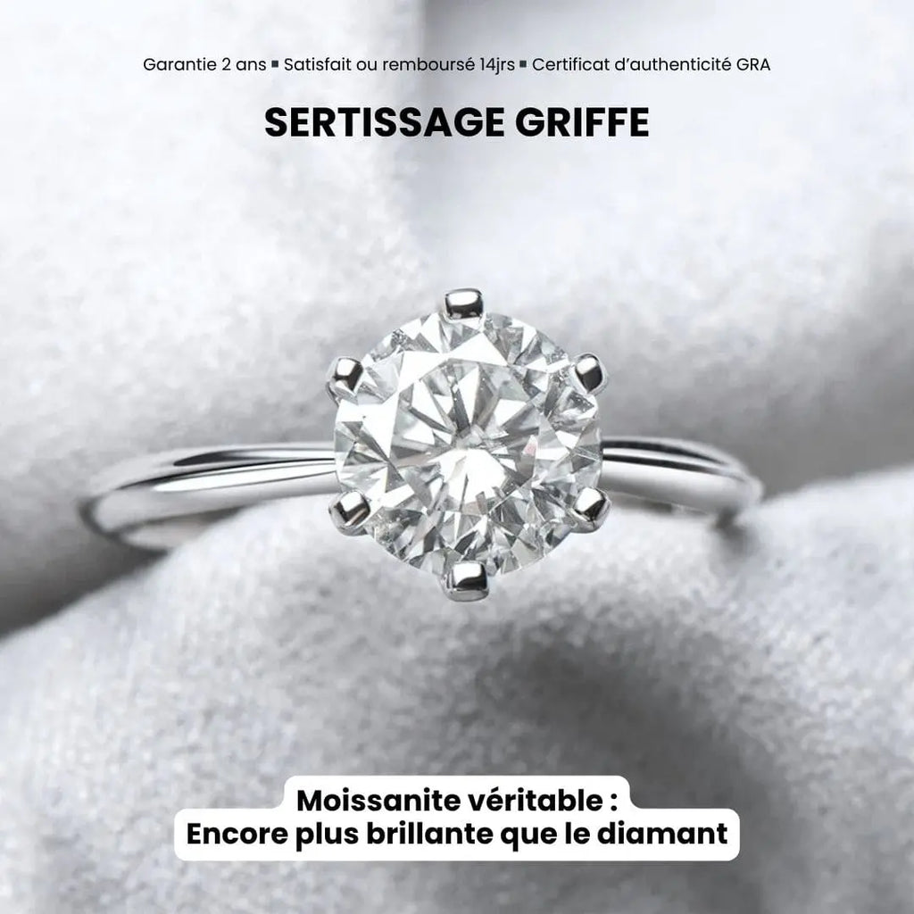 Bague solitaire : ÉTERNELLE