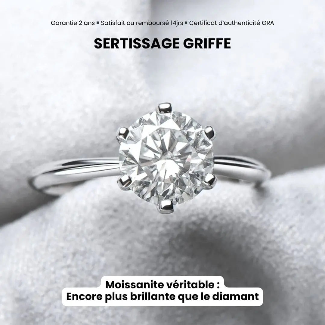 Bague solitaire : ÉTERNELLE